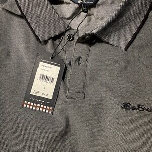 Ben Sherman Gray Polo Shirt Classic Design super soft stretch